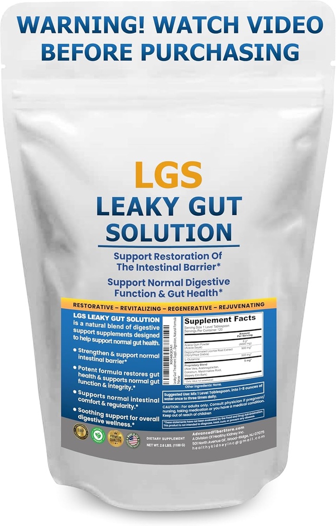 Leaky Gut Opravy w/L glutamín a prebiotiká- Gut obnoviť, Leay Gut zdravie prášok- Deaky Gut opravy Doplnky pre IBS, Tráviace obnovenie a Gut Lining podpora- Zahŕňa Guthealth Assist Book