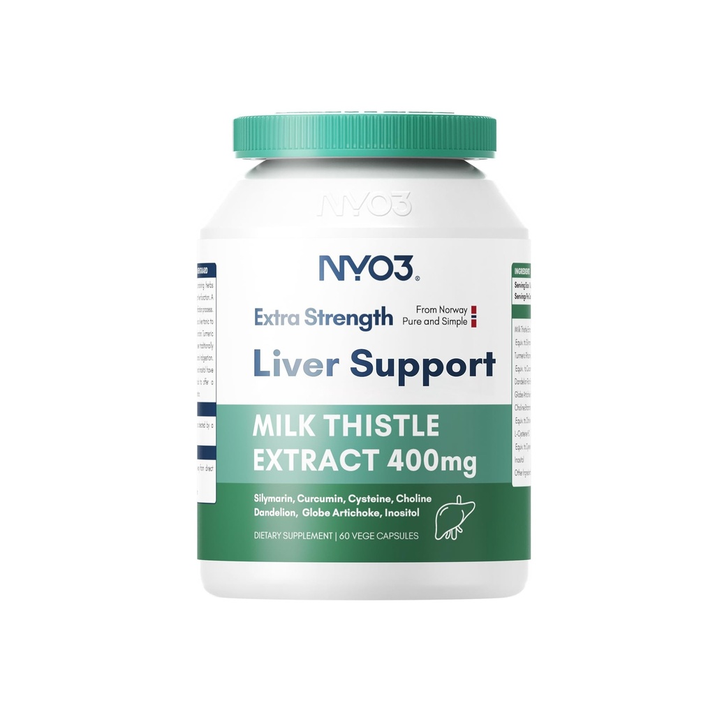 NYO3 28000mg mlieka bodliak 70:1 extrakt 400mg s Curcumin & Artichoke, 83% Silymarin, 60 dní dodávky, bylinné doplnky pre pečeň čistenie detoxikácie a opravy, Antioxidant podpora, non-GMO
