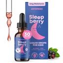 SleepBerry Tekutý melatonín pre deti - Prírodná spánková pomôcka s bazami a vitamínom D - zvyšuje imunitný systém, zatiaľ čo oni spia (1 Fl oz)