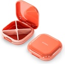 Malá tabletka Prípad, Travel Pill Box, Prenosné pilulky Organizátor, Pill Kontajner pre vrecko 4 Kompartments, Denné kompaktné cestovné lieky držiteľa pre vitamíny lieky (Pink)