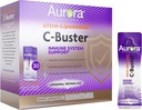 Aurora Nutrascience Ultra Lipozomálne C-Buster Imunitný systém podpora, vitamín C, vitamín D, zinok, bazy, Pelargonium, vitamín K a ženšenu, 30 paketov, 10 ML