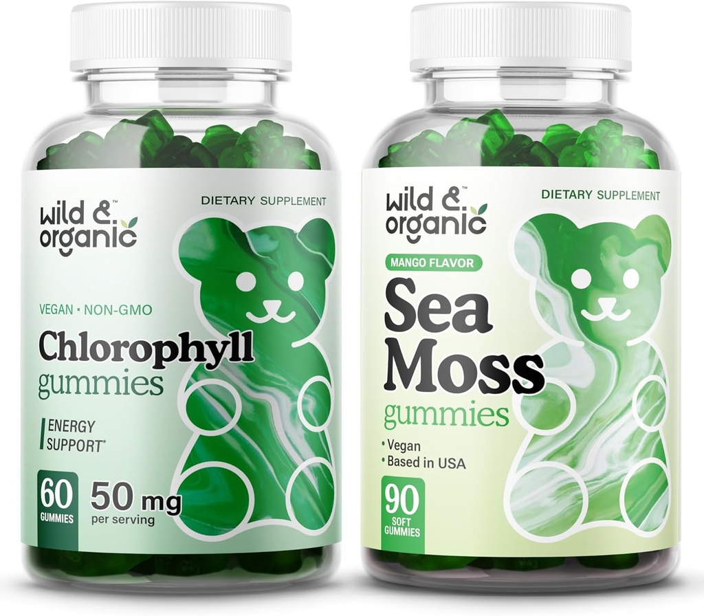 Voľne žijúce a organické chlorofyly Gummies a morské machy