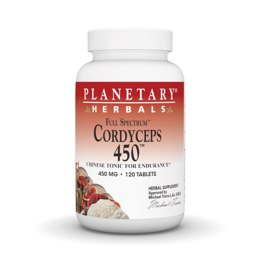 Planetary Herbals Cordyceps 450 Full Spectrum, Chinese Tonic for Endurance