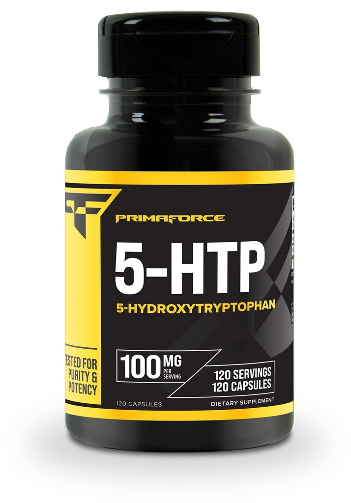 Primaforce 5- HTP 100mg Supplement, 120 Kapsule, 100mg Per Serving, 5- hydroxytryptofán