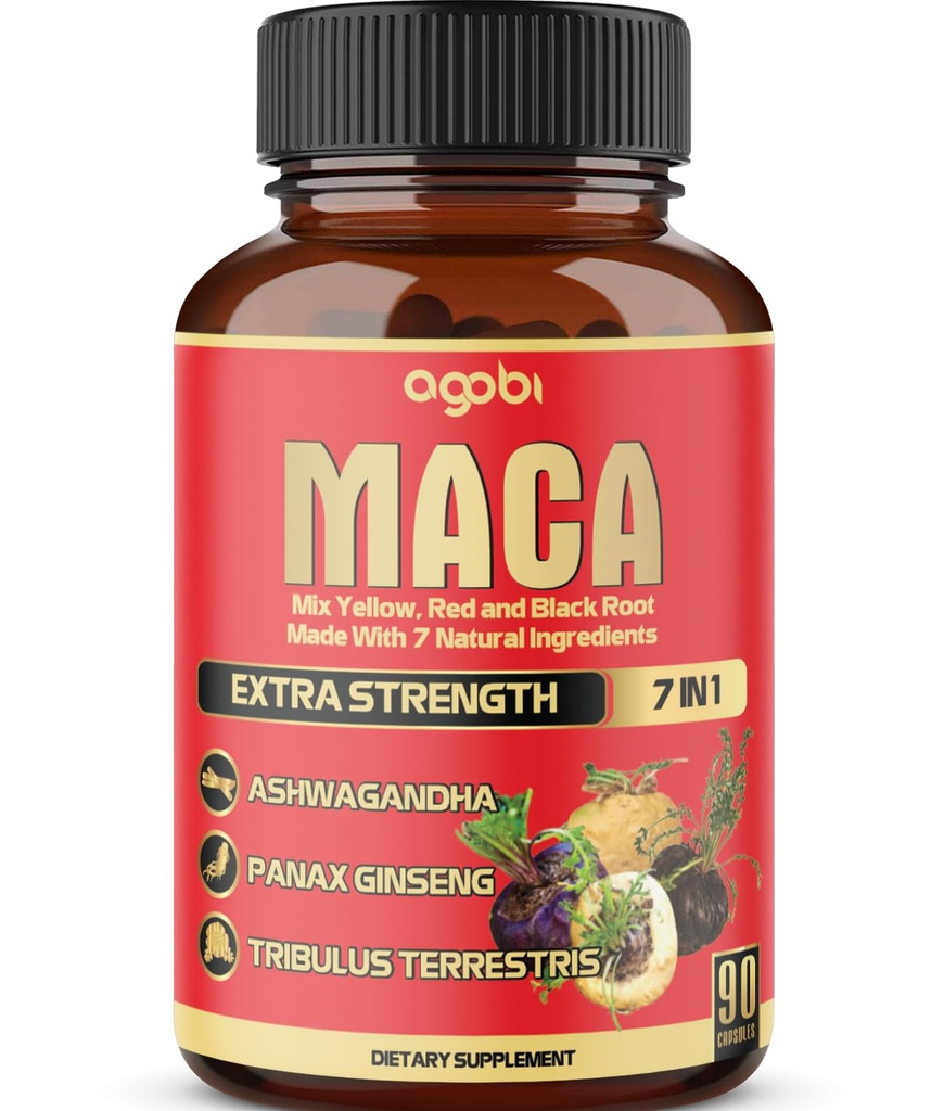 Maca Root Kapsule - Podporuje prírodné zdravie - Energia - Výkon a nálada doplnok - Zvýšený prietok krvi 3-Mesiac dodávky