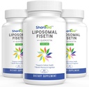 Lipozomálne fisetin s Quercetin Supplements 1200 mg per Serving, High Absorbtion Polyfenoly Antioxidanty pre ženy,Men,Non-GMO,Gluten-Free,3 Fľaša-180 Softgels