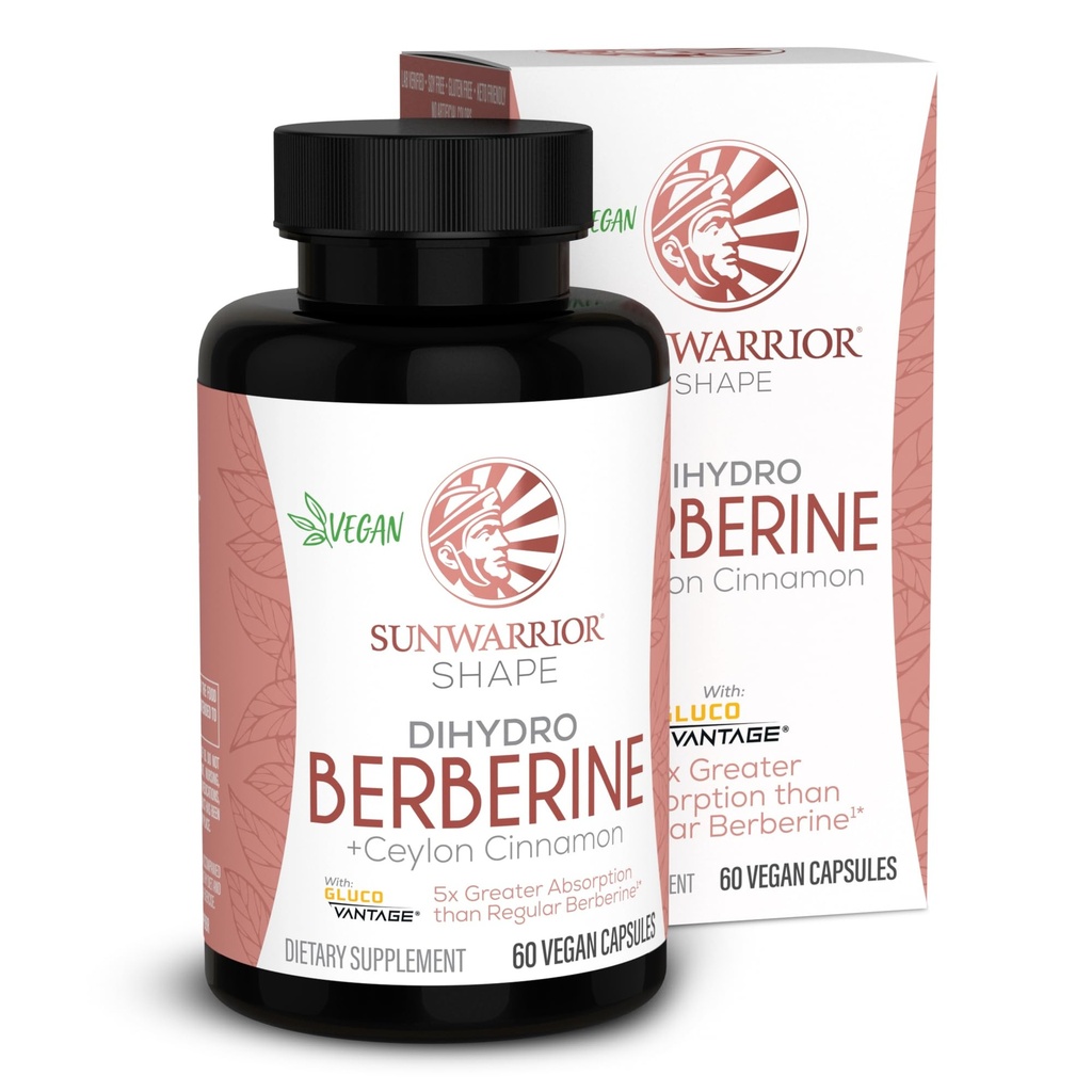 Sunwarrior Berberine Supplement Ceylon škorica DihydroBerbine Kapsule 60 Počet Fľaša 30 Servis