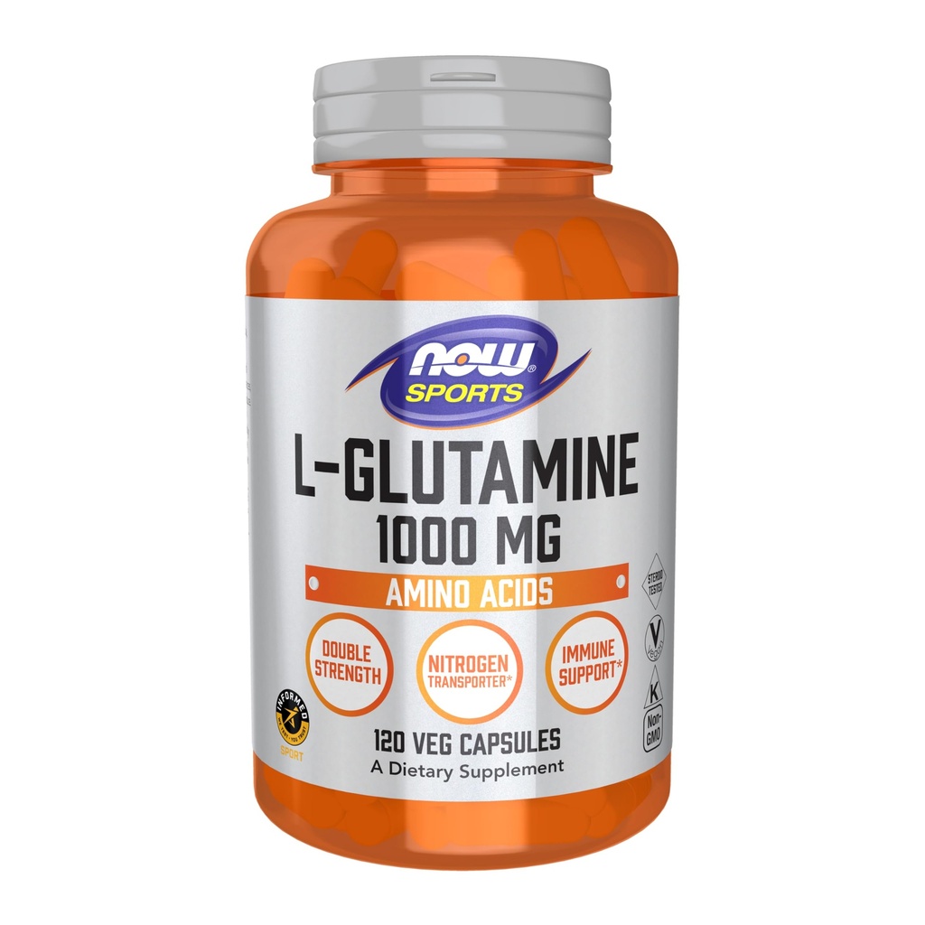 Teraz Foods Sports Nutrition, L-Glutamine, Double Strength 1000 mg, Amino Acid, 120 Veg Capsules