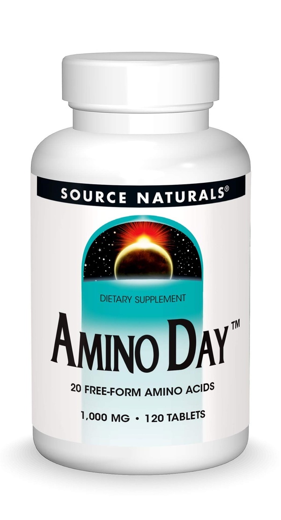 Zdroj Naturals Amino Day - 20 Voľný forma aminokyselín podporuje kvalitu stravovania počas výživy - 120 tabliet