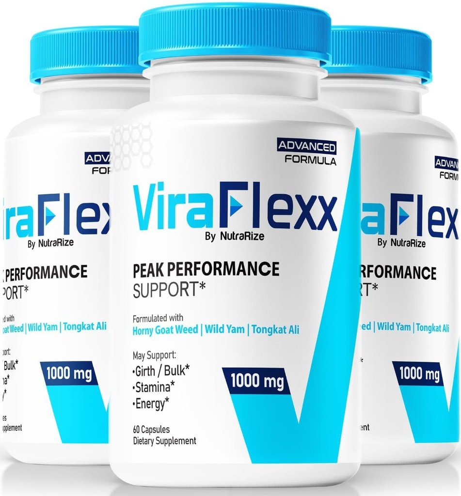 NutraRize (3 balenia ViraFlexx od Muži, Pro kapsule, Mužská podpora výkonu 500 mg, Všetky prírodné diétne doplnky k podpore celkového zdravia, Vira Flexx Recenzia (180 kapsúl)