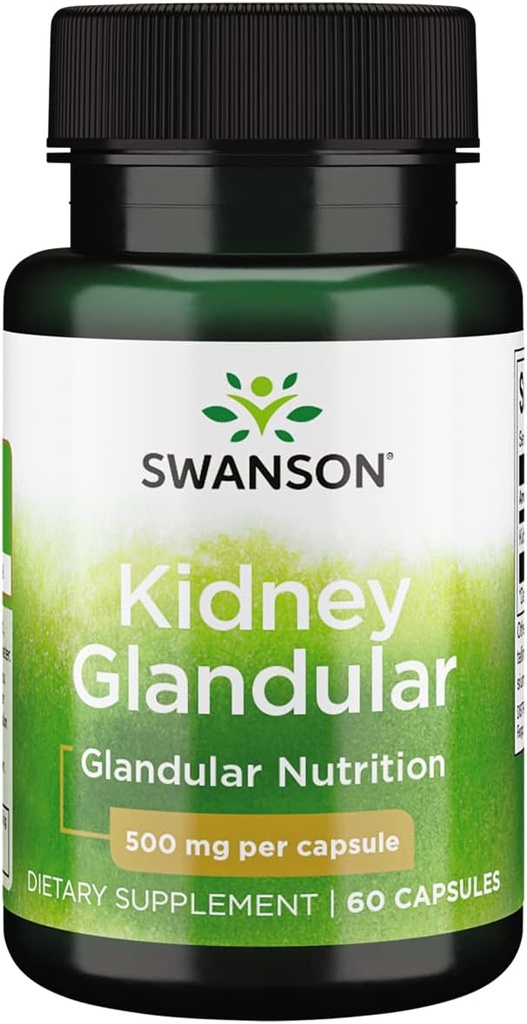 Swanson Raw Kidney Glandular 500 Milligrams 60 Kapsule
