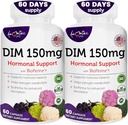 Ženy DIM komplex 150mg - Bioperine Estrogen Balance Pills for Menopause & Hot Flash Relief Podpora Hormonal Akné Výkonný doplnok - 60 Kapsule - Made in USA
