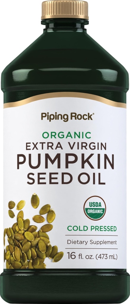 Piping Rock Pumpkin Seed Oil Organic Cold Pressed 