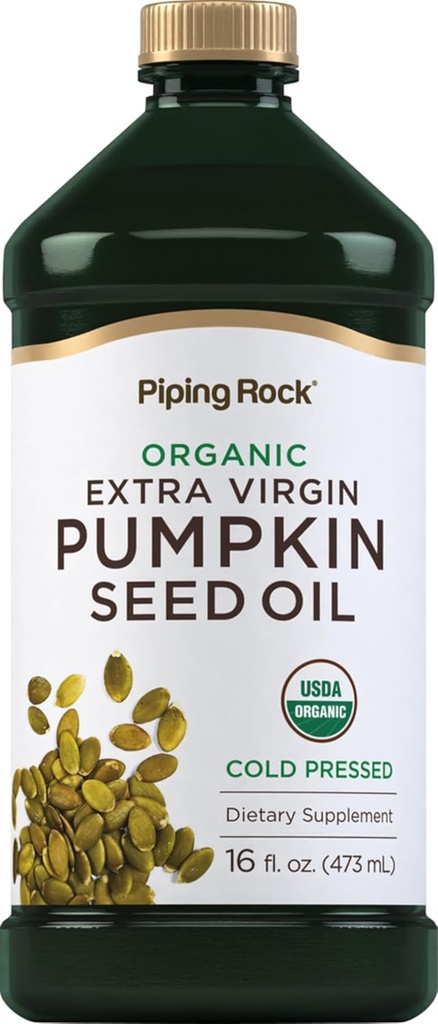 Piping Rock Pumpkin Seed Oil Organic Cold Pressed 