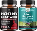 Bundle of Horny Coat Weed for Men - Extra sila mužské doplnok pre vytrvalosť a energiu a pečeň očistiť detox a opravy - Silymarin mlieko džem s púpavom koreň cholin cvikla extrakt