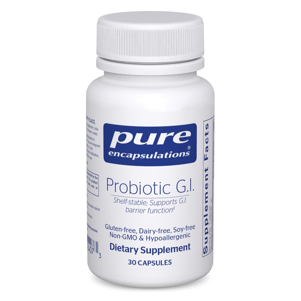 Pure Encapsulations Probiotic G.I. - Police Stable Probiotic for Intestinal Health & Gastrointestinálne Support - with Lactobacillus & Bifidobacterium - 30 Kapsule