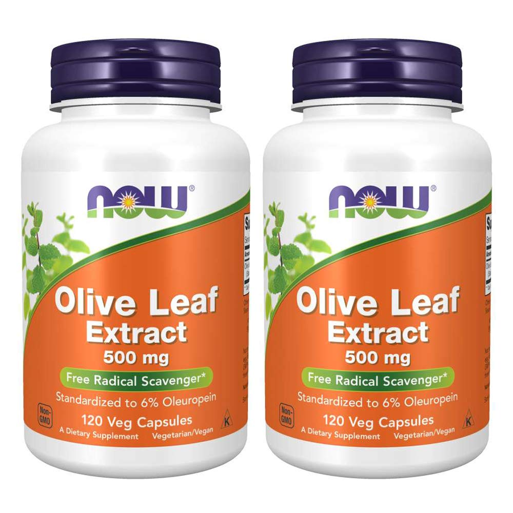Teraz Foods Olive Leaf Extract 500mg Štandardizovaný na 6% Oleuropein, 120 Vcaps (2 balenia)