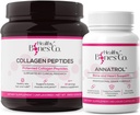 Annatrol Bone Support & FORTIBONE Collagen Peptides w/FORTIGEL, VERISOL - Kompletné kosti, kĺb, koža, vlasy, nechty a metabolická podpora 1 mesiac dodávky (Tub, 390g)