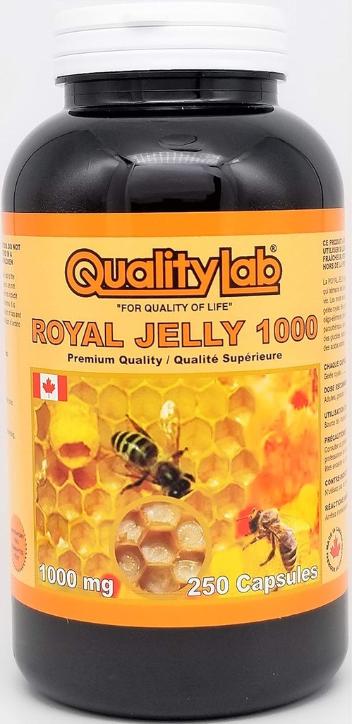 Royal Jelly 1000 mg 250 kapsúl (Vyrobené v Kanade)