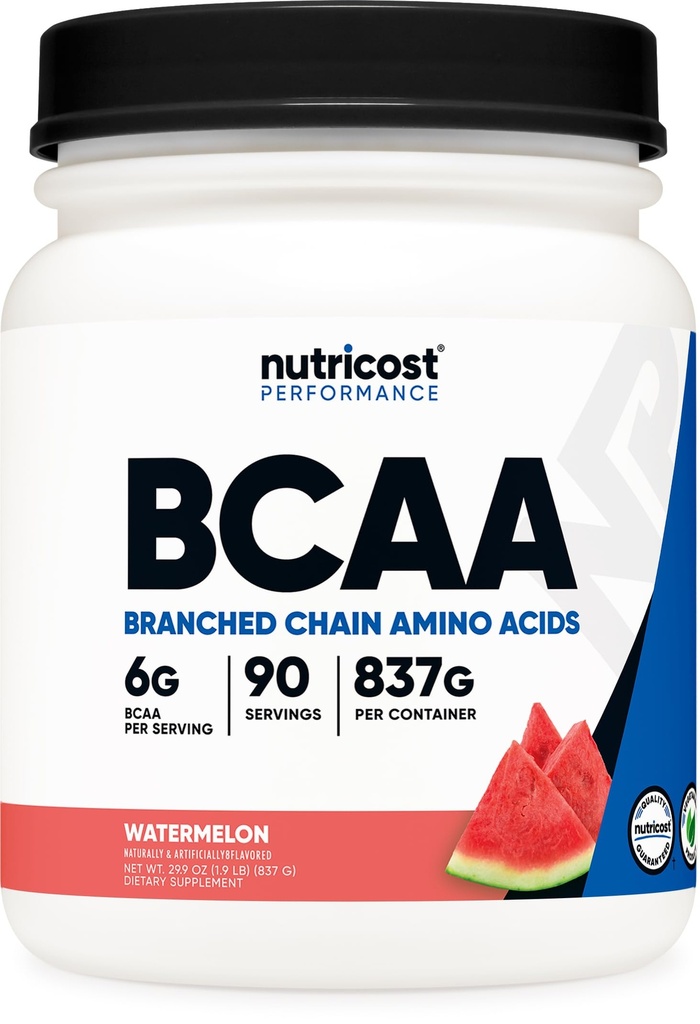 Nutricost BCAA prášok (Watermelon, 90 Serv) - Optimálny pomer 2:1:1