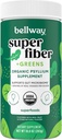 Bellway Super Fiber + Greens Powder, Sugar-Free Psyllium Husk Fiber Supplement Powder with Super Greens (30 Servings)