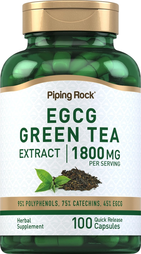 Piping Rock EGCG zelený čaj extrakt 1800 mg 