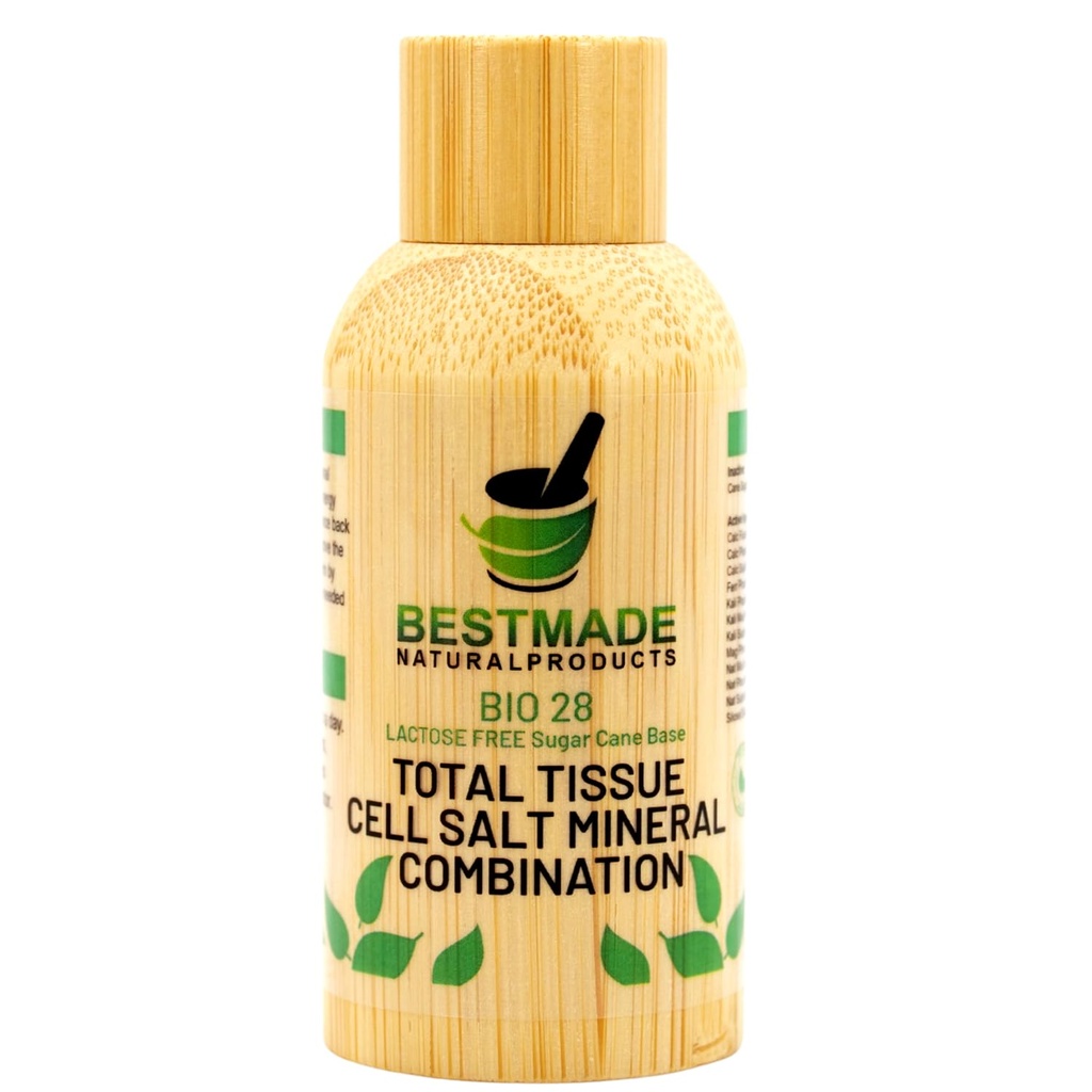 Bestmade Total Tissue Cell Salt Mineral Kombinácia, BIO28 Bez laktózy - Pomáha telo Absorb Živiny, zvyšuje hladinu energie, zlepšuje spánkové vzory, a obnovuje vitality, Vegan, 350 Pellets