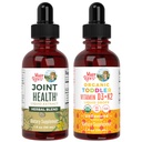 MaryRuth Organics Spoločné zdravie Tekuté a vitamín D3+K2 kvapky pre batoľatá 