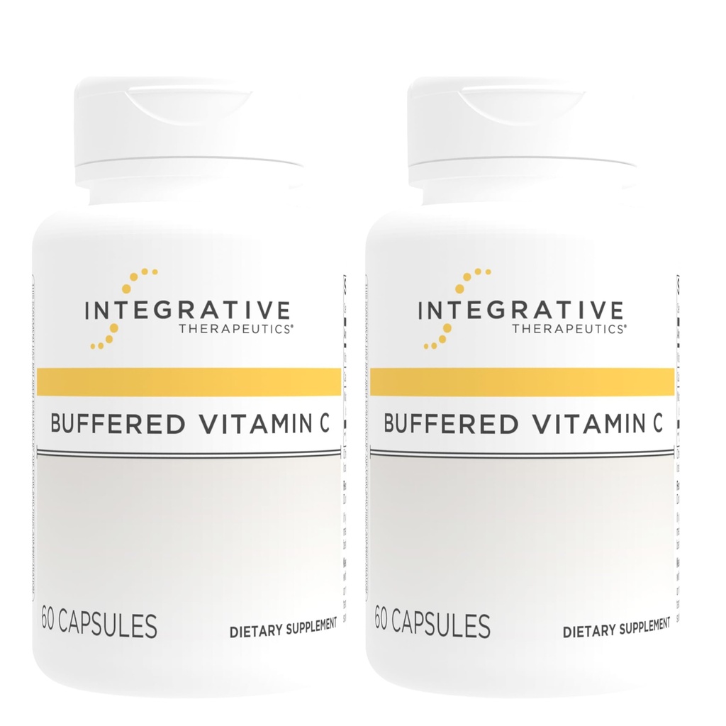 Integratívne terapie Pufrovaný vitamín C - Antioxidant Suplement for Healthy Skin & Connective Tissue* - Vegan & Gluten-Free - 60 kapsúl (2 balenia)
