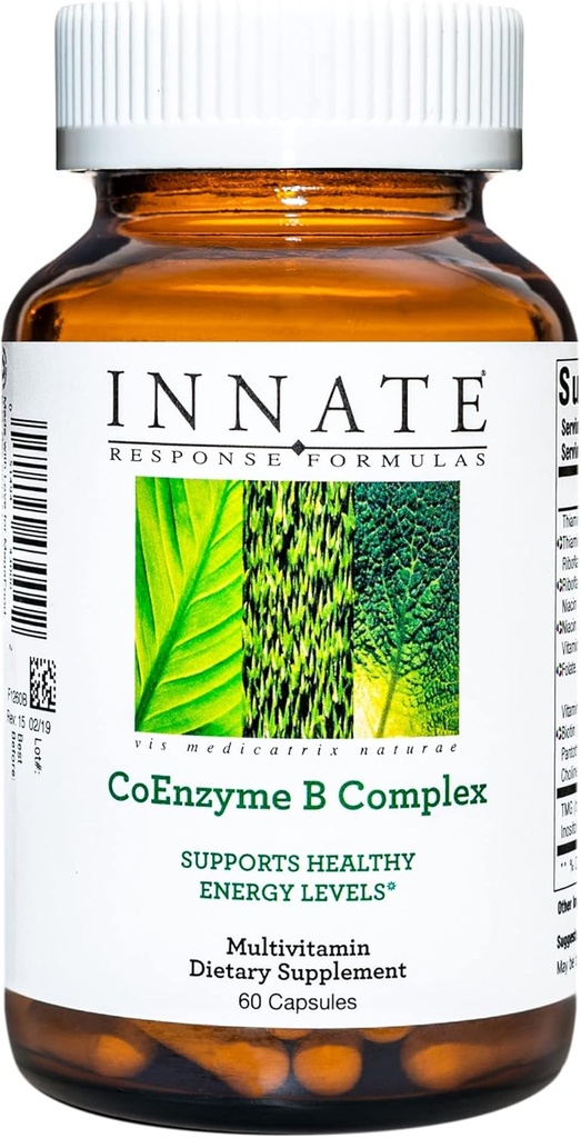 INNATE Response Formuly, Coenzyme B Complex, Multivitamín na podporu energie buniek, 60 kapsúl (60 porcií)