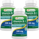 Najlepšie prírodné vitamín B1 ako tiamín mononitrát 500 mg 120 tabliet (120 počet (Pack of 3))