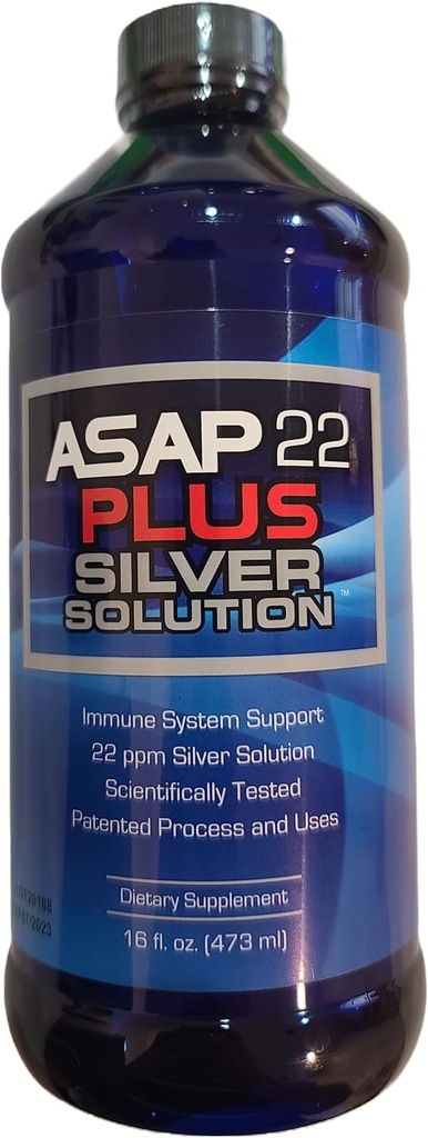 American Biotech Labs - ASAP 22 Plus Silver Solution - Immune System Support, 22 ppm Silver Solution Dietary Supplement - (16 oz)
