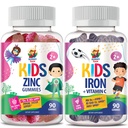 Železo Gummy pre deti a zinok Gummy pre deti. Železo Vitamíny s vitamínom C. Žuvacia guma pre imunitnú podporu - Výkonný prírodný antioxidant Non-GMO doplnok pre deti Muži Ženy Dospelí