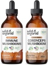 Wild & Organic Immune Mushrom Tinture 4 fl oz & Cordyceps Tinture 4 fl oz