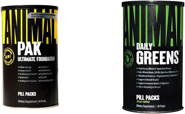 Animal Pak - Pohodlné All-in-One vitamín a doplnok balenia - Zinok a zelené Pak - Chlorofyl