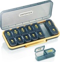Týždenný pilulka Organizátor 2 Časy denne - Pill prípad Am Pm - Travel Pill Box 7 deň Prenosné denné vitamínový kontajner Estetická medicína Dispenser so 7 samostatnými oddeleniami ráno večer doplnok držiteľ