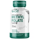 Nutri 5- MTHF L Metylfolát 15MG - 4 mesiace Zásobovanie, 120 Vegan Tablety - Metylated Folate Supplement - kognitívne funkcie, zdravie srdca, prenatálna podpora - 3. strana testované - NSF Certified Facility