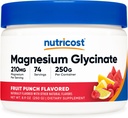 Nutricost Prášok na glycinát horečnatý (Ovocná rana, 250 gramov)