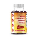 Vitamatic Cukor Bez obsahu vitamínu D3 5000 IU - 120 Gumiem - Veľká chuť - zdravé kosti, funkcia nálady a imunitného systému - non-GMO - 120 porcií (5000 IU)