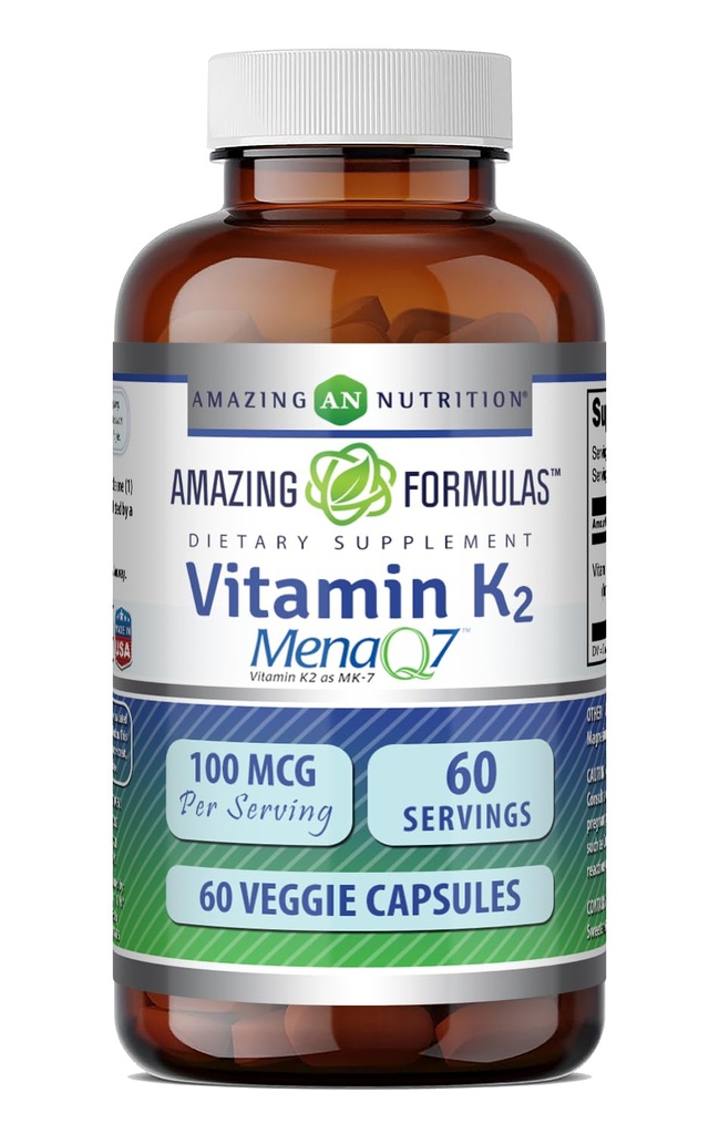 Amazing Formulates Vitamín K2 Menaq7 MK7 Supplement 