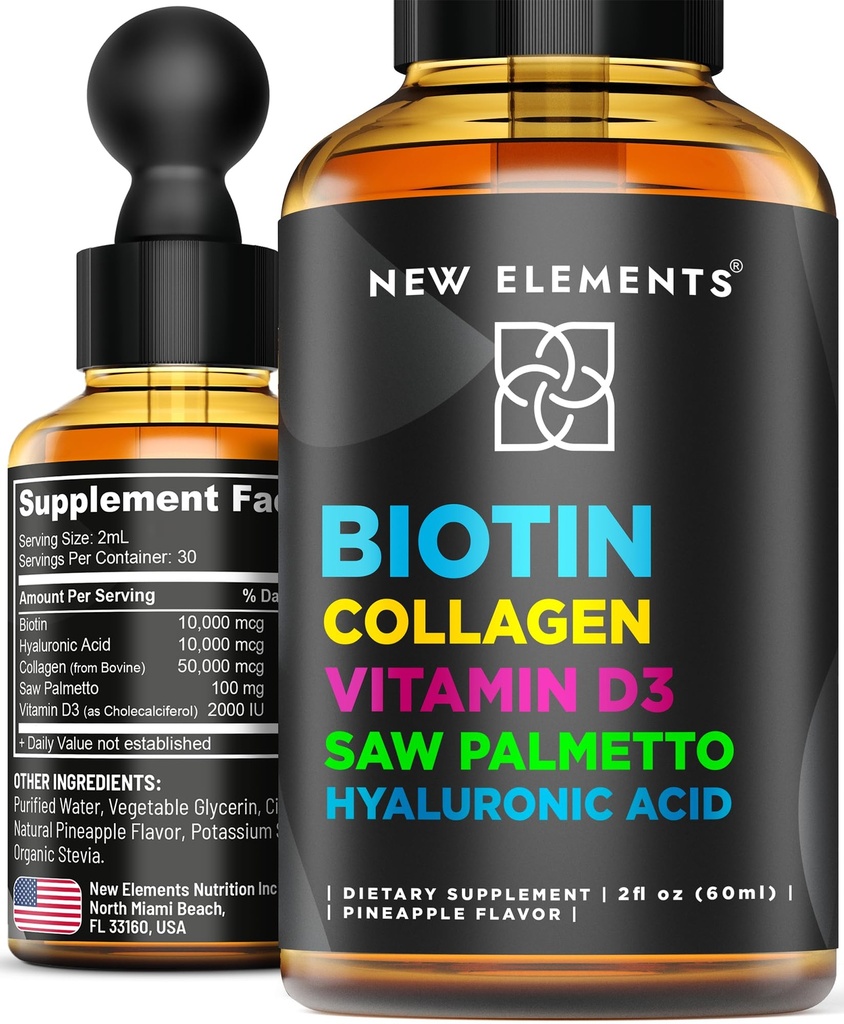 Tekutý biotín pre rast vlasov Ženy a muži 10000mcg 