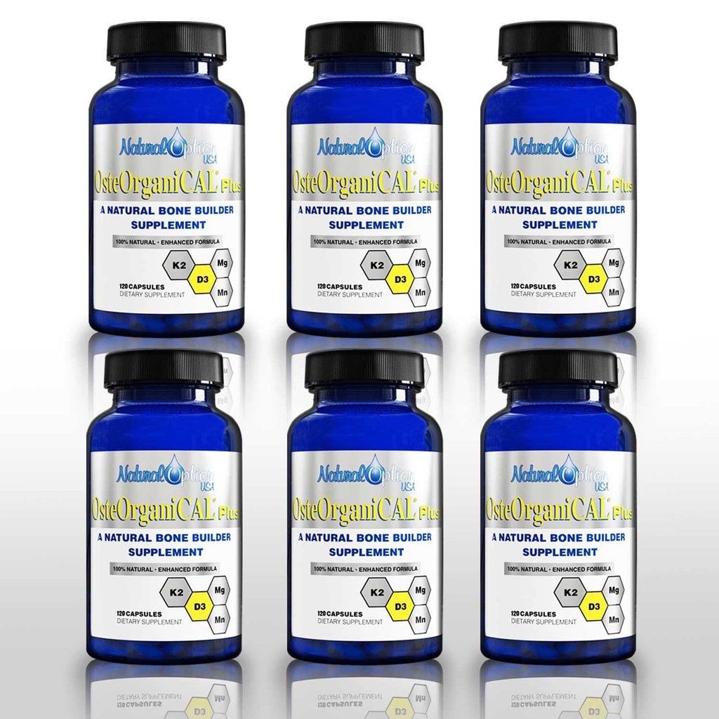 Plus - Organické rastlinného základu Zdroj vápnika doplnok s vitamínom D3, k2, glycinát horečnatý a mangán (720 počet) Balenie 6