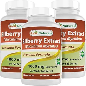 Najlepšie prírodné čučoriedky 1000 Mg 90 Kapsule (90 Počet (Pack of 3))