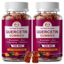 (2 balenia) Quercetin Gummies s hypromelínom, bazami, zinkom a vitamínom C - žuvateľný Quercetin 700 mg doplnok pre imunitu, alergiu, podporu starnutia - Vegan Gummy pre dospelých a deti
