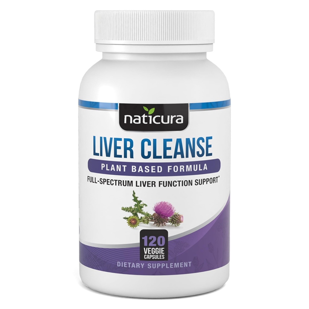 Pečeň Cleanse Plant-Based Formula - Vegan Full-Spectrum Supplement with Milk Thitle, Vitamín C a Zinok pre funkciu pečene a imunitnú podporu - 120 Kapsule - Žiadne plničky alebo GMO