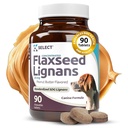 K9 Select Concentrated Lignans Lignans for Dogs, 20mg 90 Tablets, Arašidové maslo Ochutené Chewable, Impove Coat