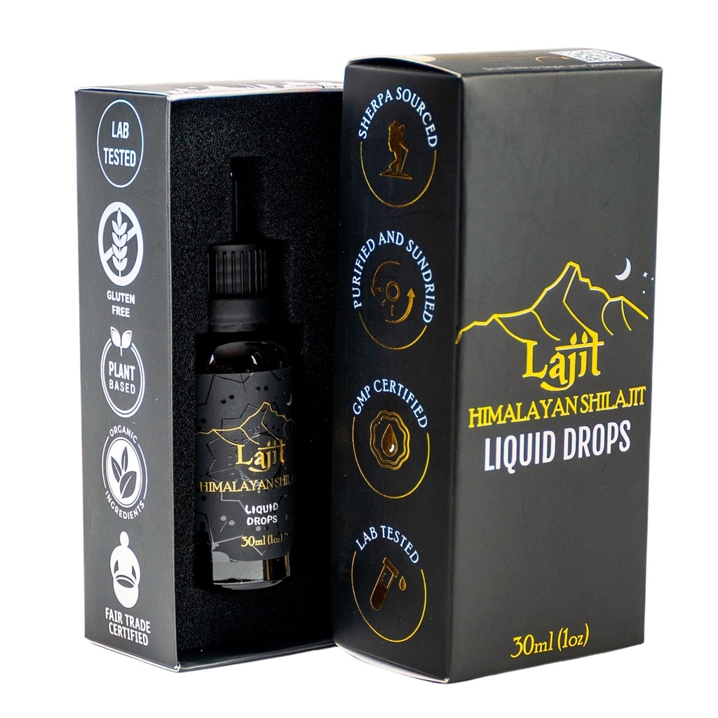 Lajit Gold Grade Himalayan Shilajit Liquid Drops 