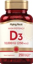 Piping Rock Vitamín D3 10000 IU 