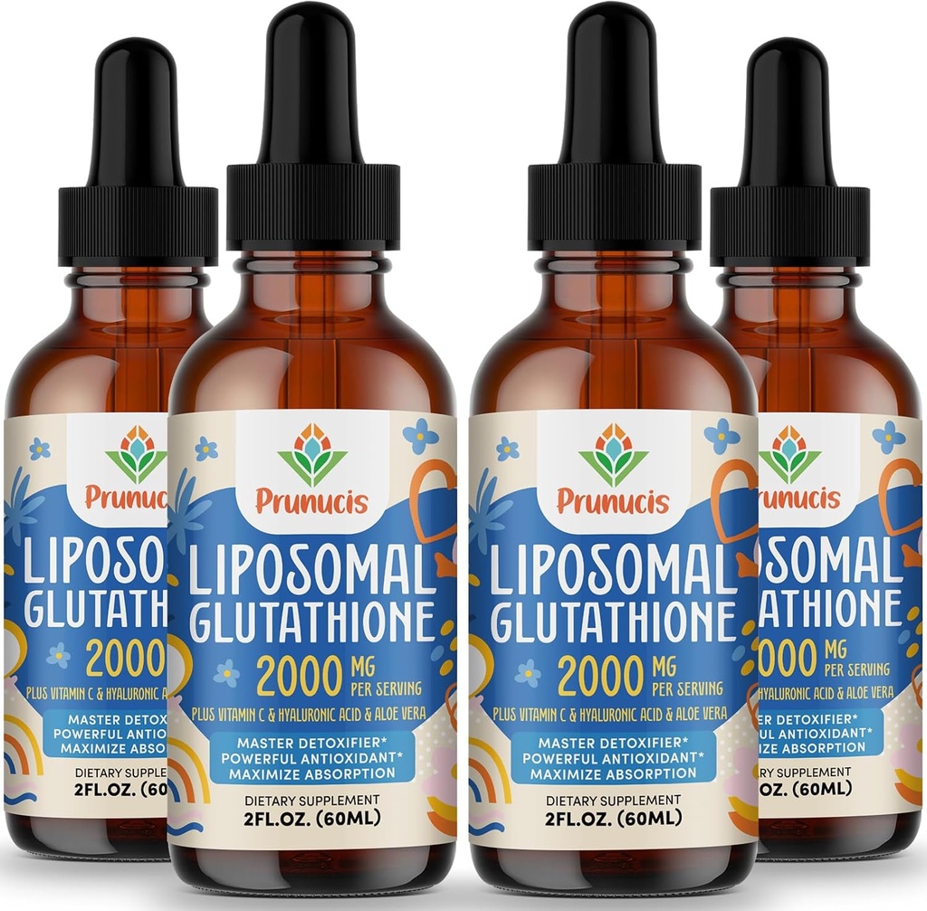 2000MG Lipozomálne Glutatión Tekutina, 98% Absorpcia, Aktívna forma L-Glutatión Supplement, Vegan Friendly, Výkonný Antioxidant komplex pre imunitný systém, Starnutie Defense, Detox,8 FL.OZ