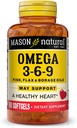 Mason Natural Omega 3-6-9 s rybami, ľanové semená, & Borage Oils, 60 Softgels